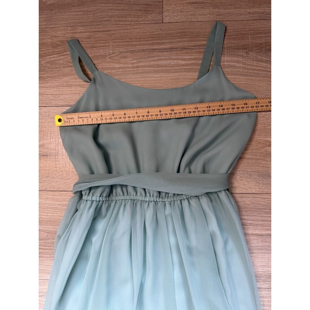 Jack Bryan Seafoam Chiffon Maxi Dress w/ Beaded Sheer Jacket – Size 10 - Picture 9 of 15